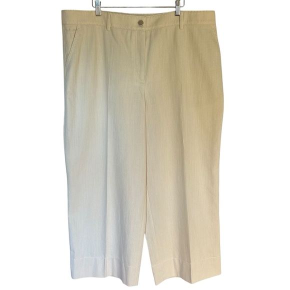 Akris Punto Chiara Crop Wide Leg Trouser Cashew 18 - Picture 4 of 16